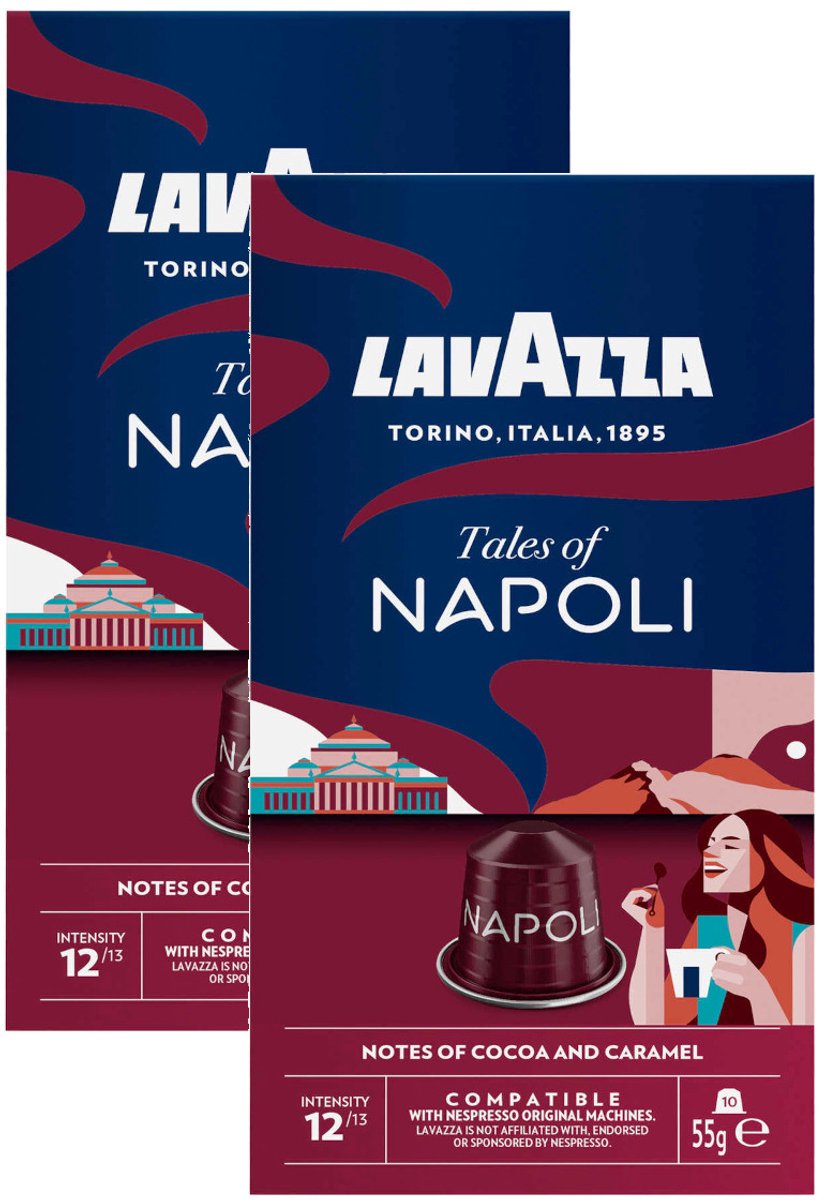 Lavazza Tales Of Napoli - Multipack - 20 (2x10) Koffiecups Compatibel met Nespresso Coffee Machine