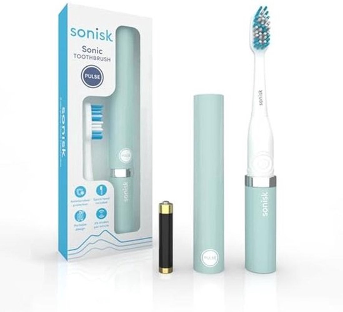Draagbare elektrische tandenborstel met sonische technologie en antimicrobiële bescherming voor optimale mondgezondheid