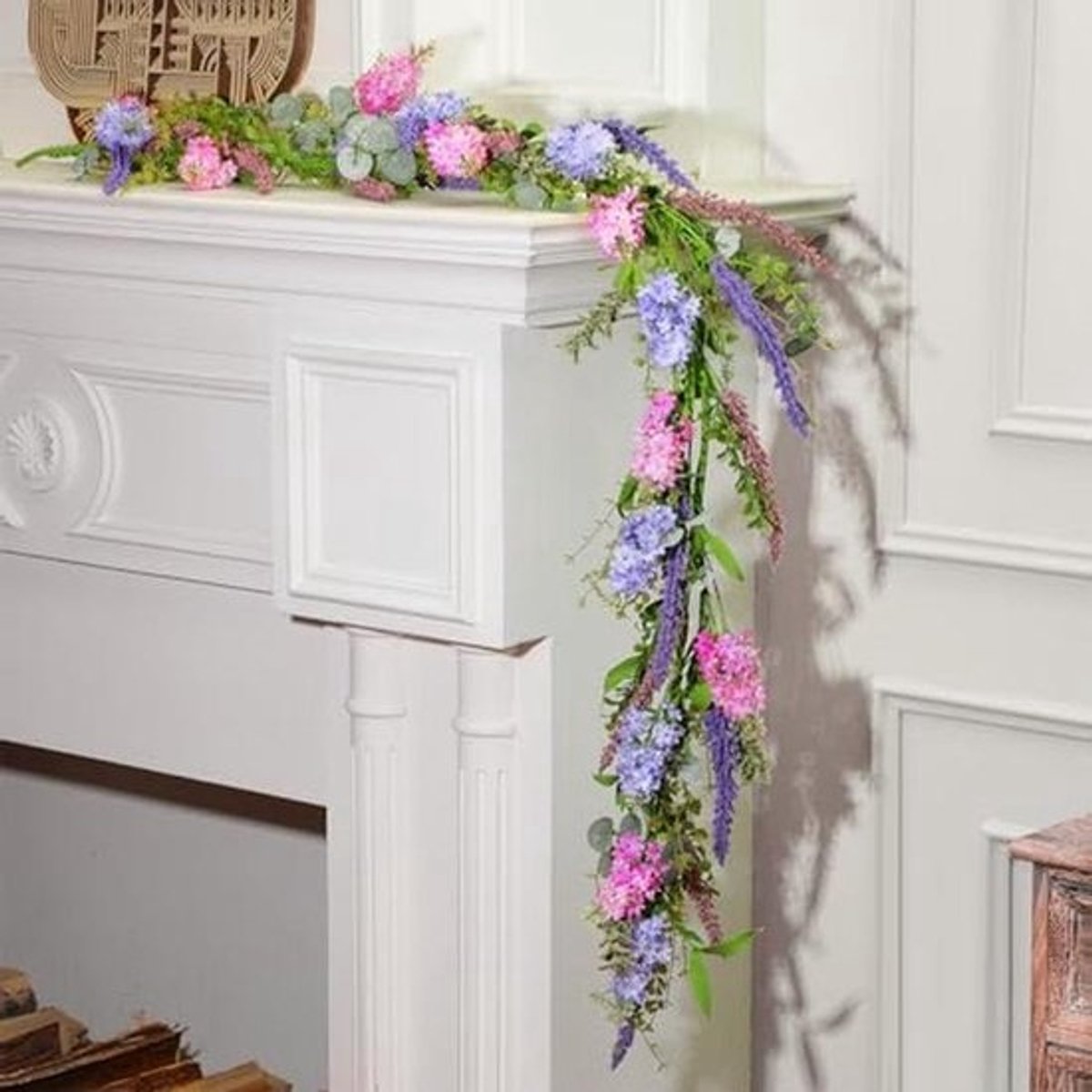 6ft Lente Bloem Slinger met Eucalyptus en Lavendel - Kunstmatige Decoratie voor Bruiloft en Binnen-Buiten