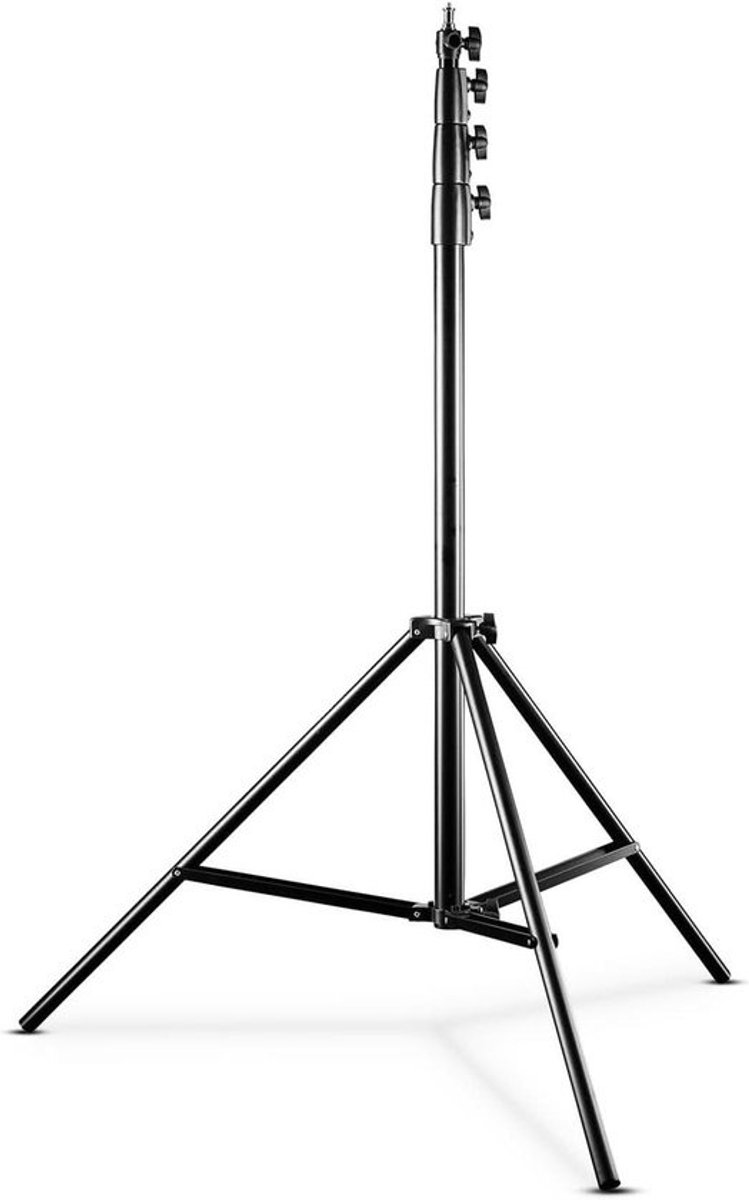 Lampenstatief - Lichtstatief Fotografie - Studio Verlichting - Luchtvering - 380 cm - Aluminium