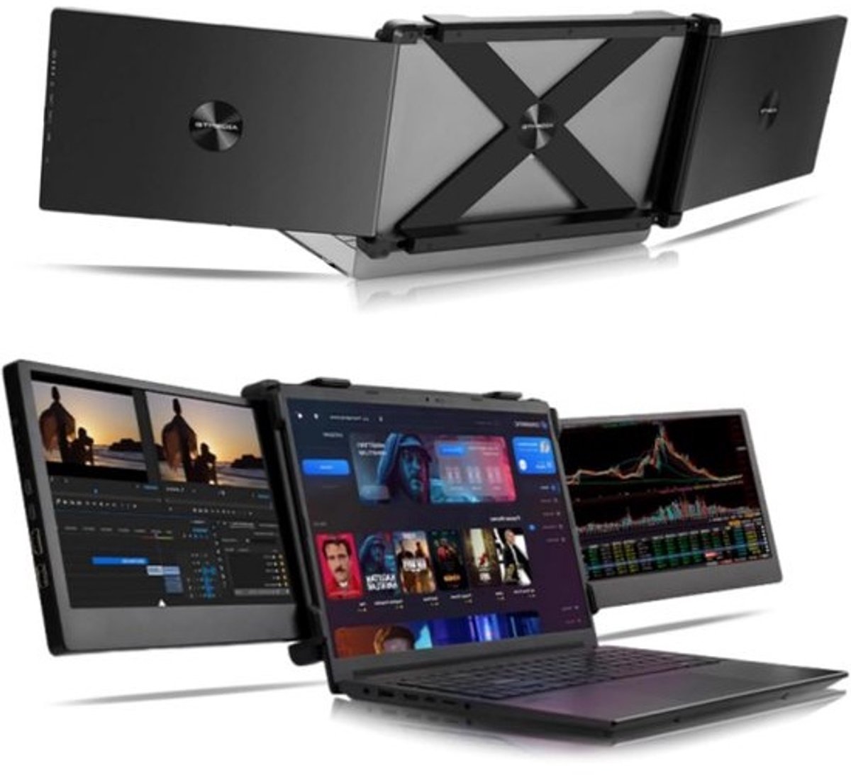 Draagbare Dubbele Monitorverlenger 11,6 Inch FHD IPS Scherm voor Laptops tot 17"