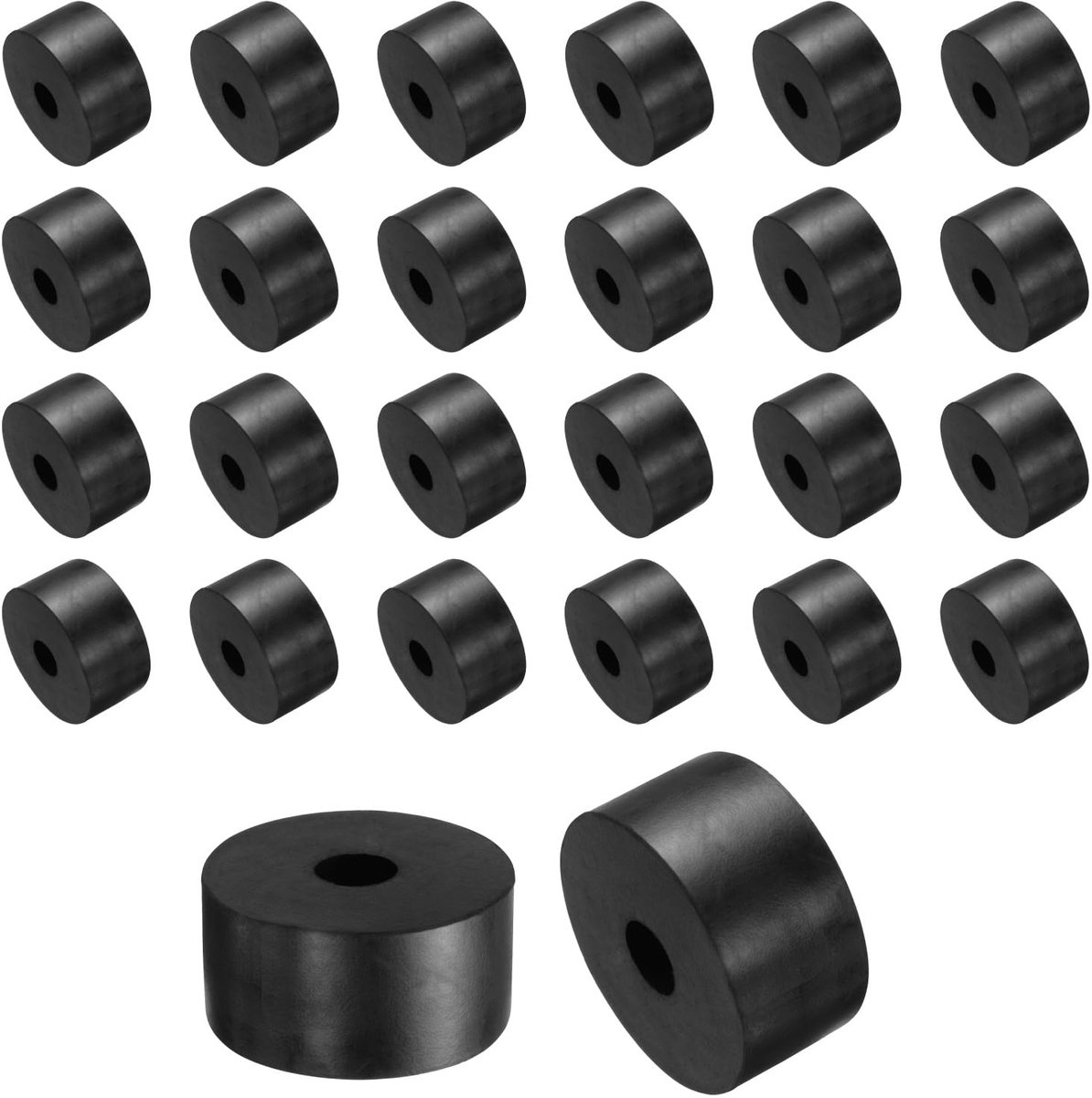 Rubberen Bussen - Voor Trillingsdemping en Afstandhouding - 30 mm Buitendiameter x 8 mm Binnendiameter x 15 mm Hoogte - 60 Stuks