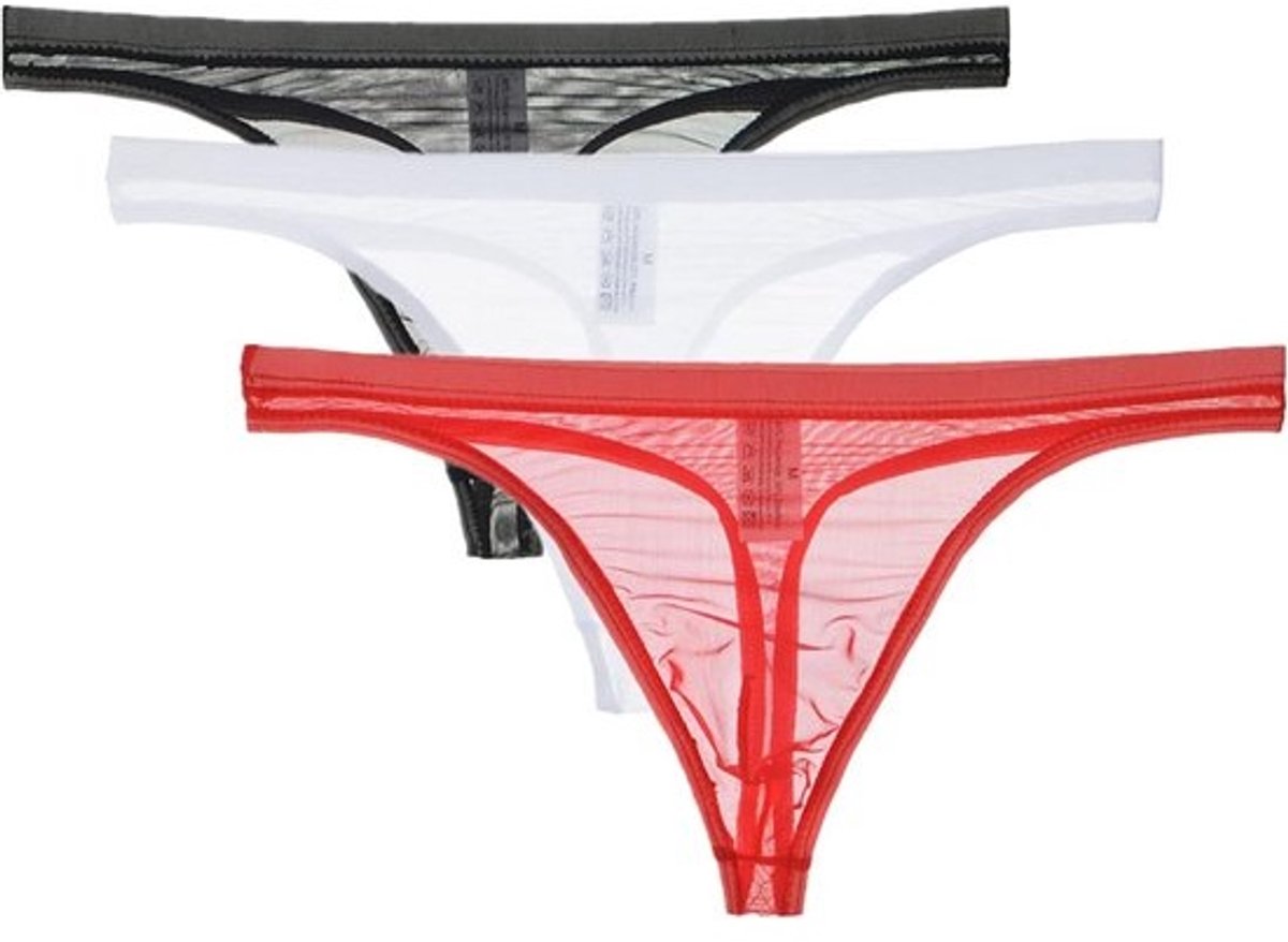 Erotische Mini String G-String voor Heren - Laagbouw Transparant Ondergoed
