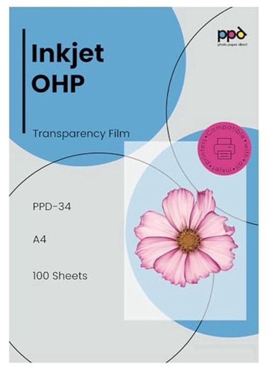 A4 Inkjet OHP Transparante Overhead Film - Premium Kwaliteit voor Sneldrogende Full Colour Prints