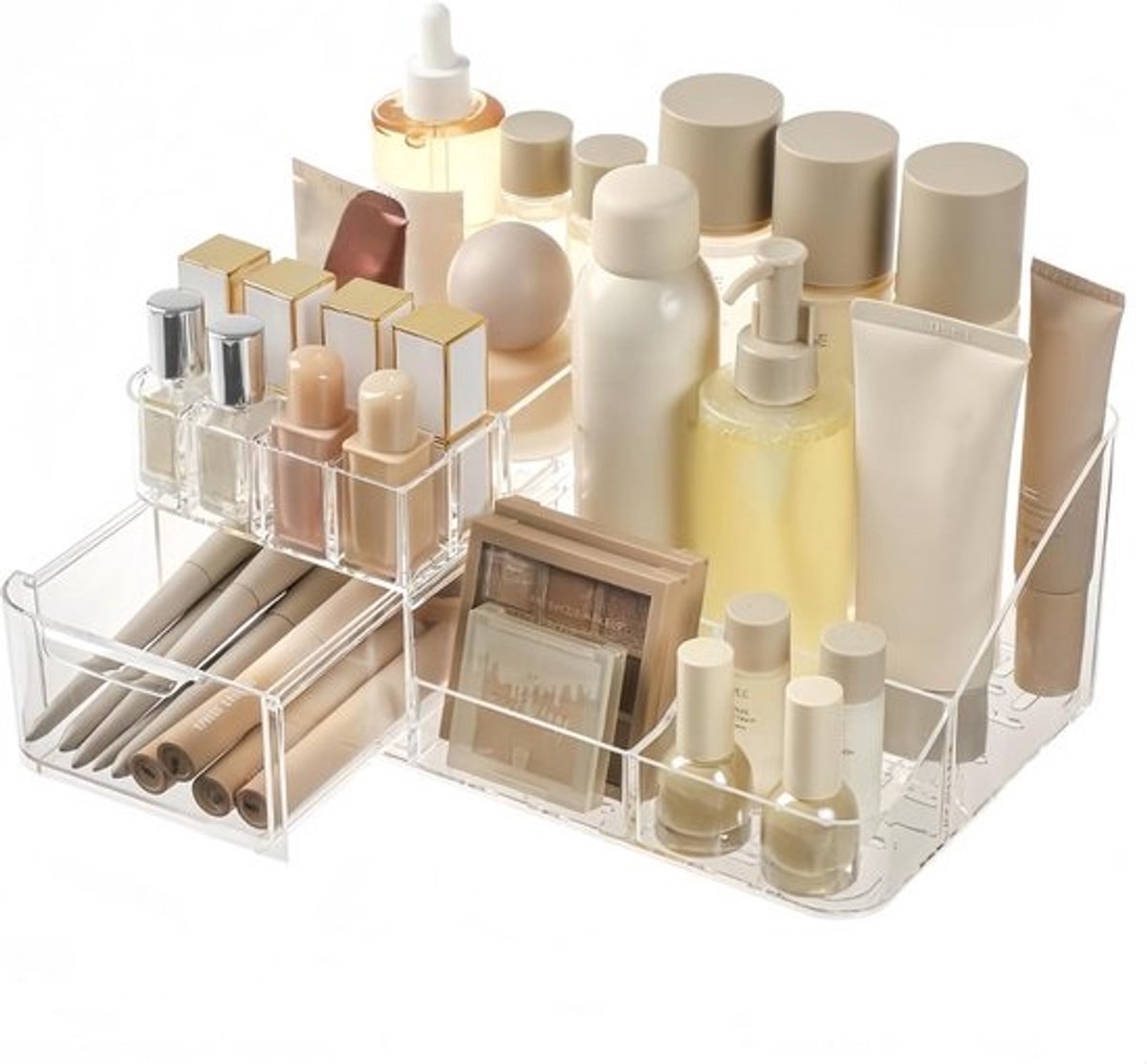 Doorzichtige Make-up Organizer met Lades voor Tafel en Badkamer