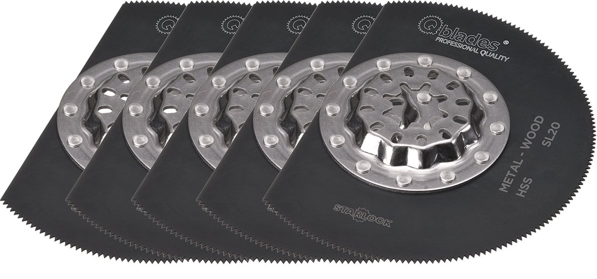 Qblades Starlock SegmentMultiZaagblad HSS 20tpi 85mm SL20-5ST
