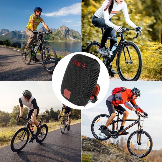 Bluetooth-luidspreker voor fietsen, draagbare waterdichte draadloze luidspreker, geschikt voor fietstochten, plug-in radio (zwart) — afbeelding 5