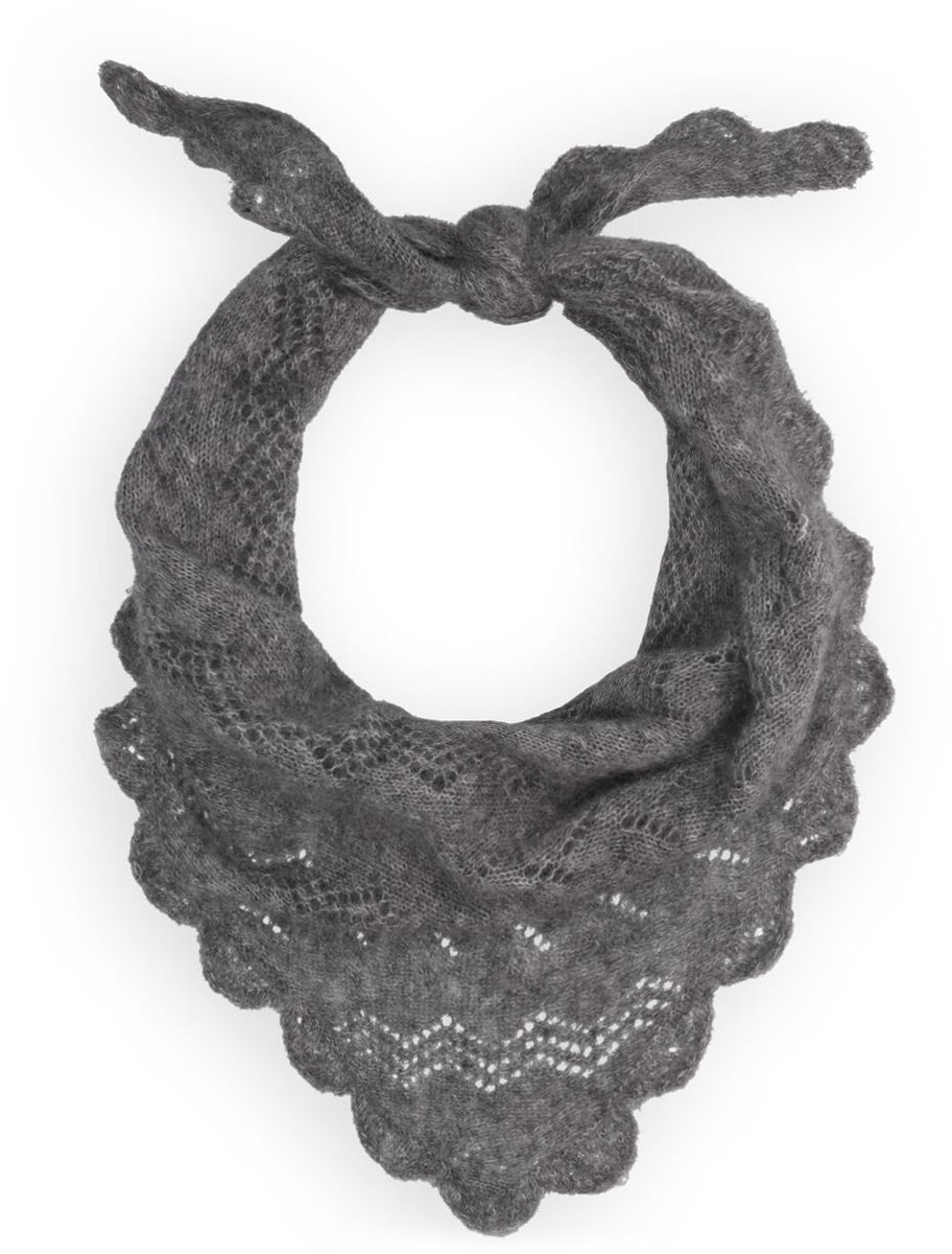 Becksondergaard Opany Triangle Scarf Sjaals Dames - Donkergrijs - Maat ONESIZE