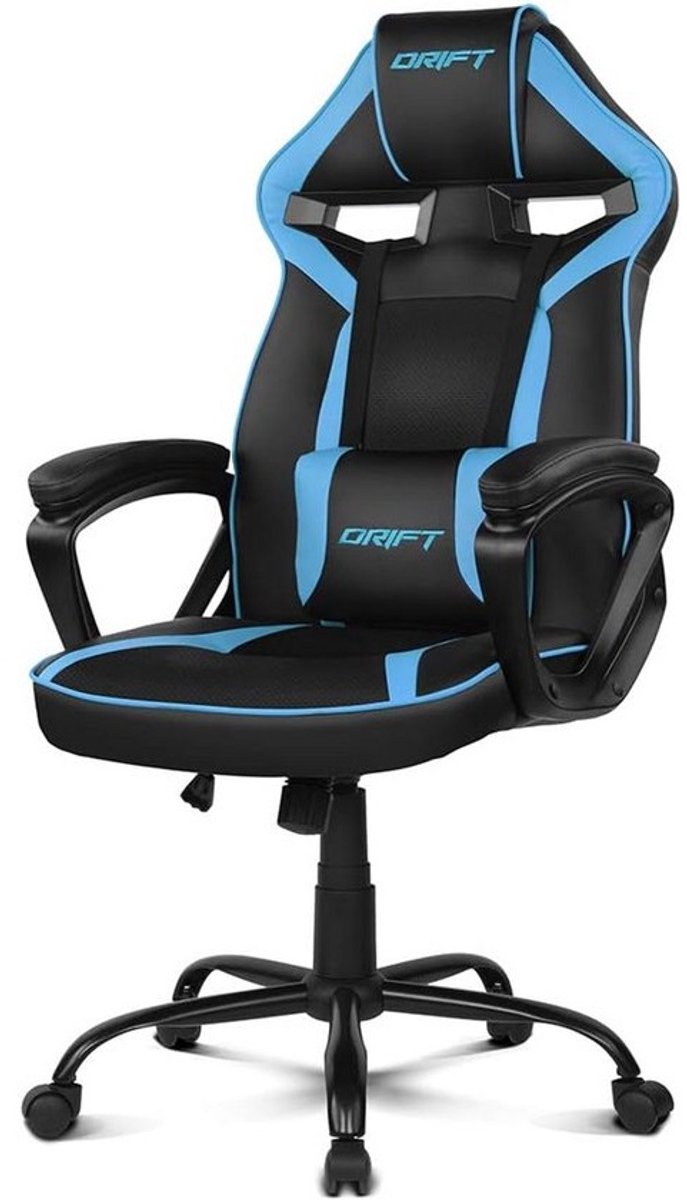 Ergonomische Gaming Stoel Zwart/Blauw - In Hoogte Verstelbaar en Kantelbaar