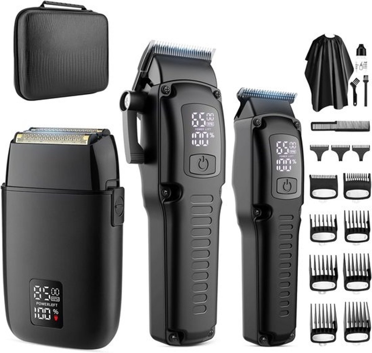 Draadloze Professionele Haar Trimmer en Tondeuse Set voor Mannen met Precisie T-Blade
