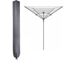 Namajunas – Waslijnhoes – 600D Wasdrogerhoes, Waterdicht, Afmetingen 180 × 18 × 18 cm, met Ritssluiting, Waterdicht en UV-beschermend, Geschikt voor Leifheit, Brabantia en Vileda drogers, Compatibel met alle modellen