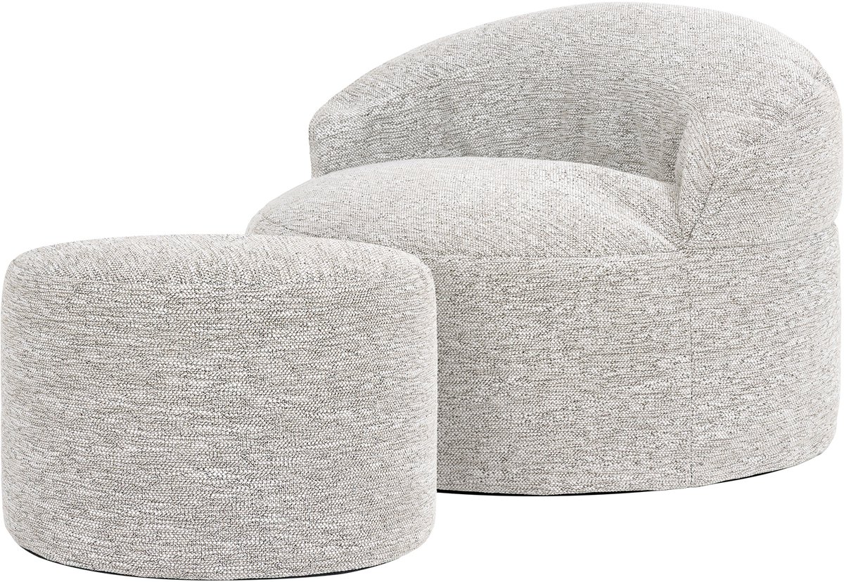 icon - Orb Zitzak Fauteuil met Poef - Binnen - Beige