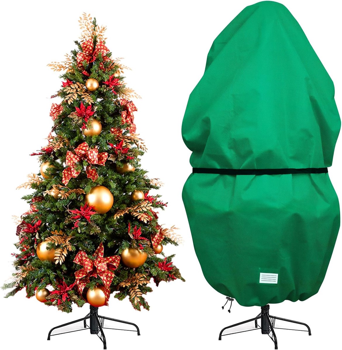 Warmara Kerstboom Tas - Kerstboom Opbergtas - Opbergtas - Groen - 102cm x 38cm x 38cm