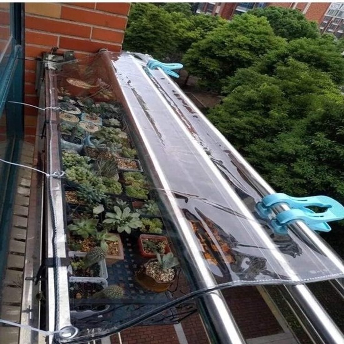 Transparant Zeil - Balkon Scherm - Buiten Beschermen - Waterdicht PVC Materiaal - 1.3x2.4 Meter - Helder
