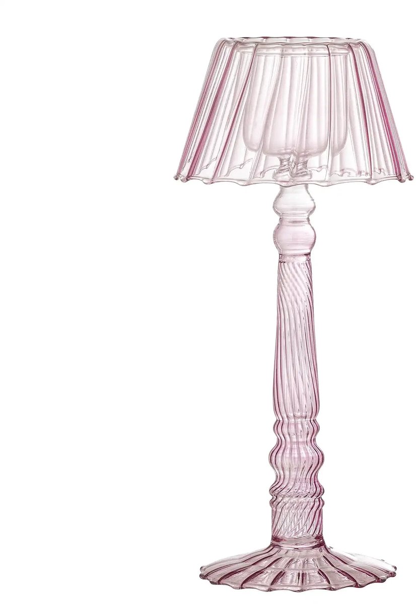 Bloomingville Waxinelichthouder glas rose Cisco 23cm [gid://shopify/Metaobject/303097905487]