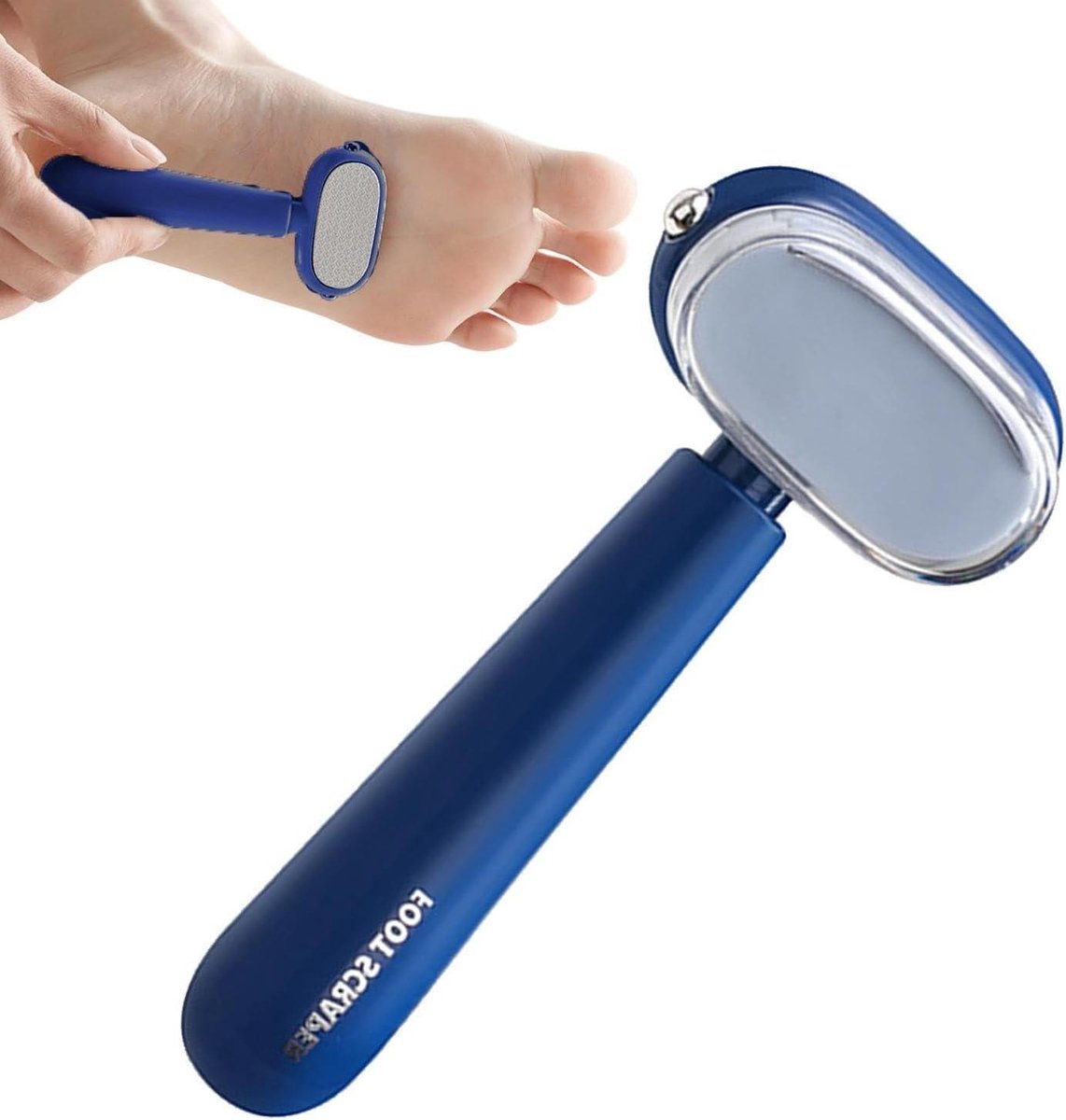 Voetrasp - Eeltverwijderaar - Voetverzorging Thuis - Dubbelzijdig - 115 cm - Wit Blauw