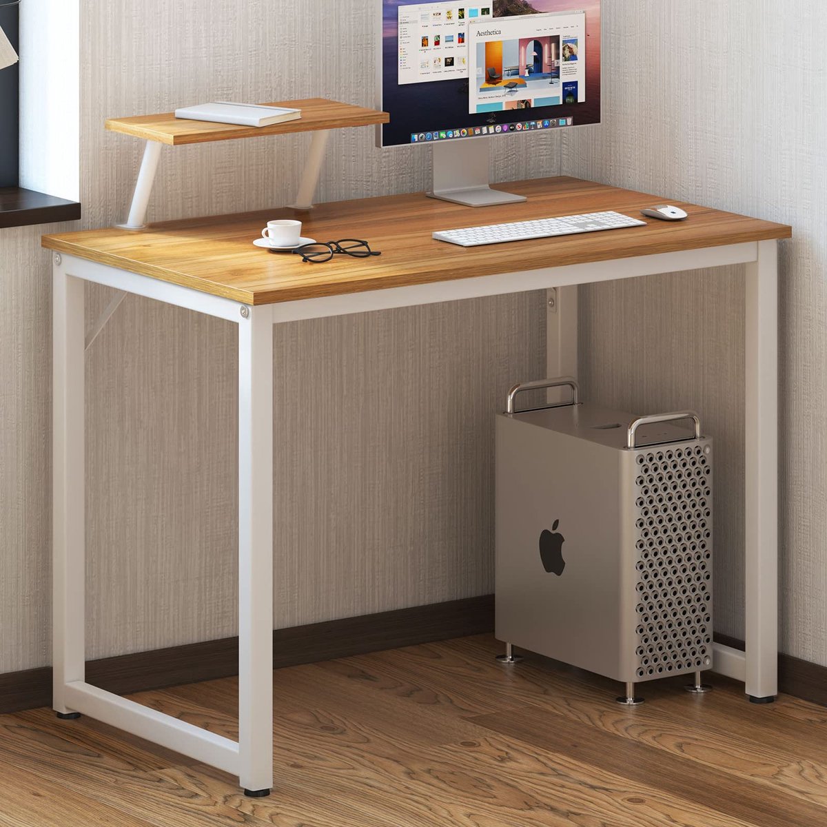 SnelShoppen - Computerbureau 100 x 50 cm Stevig Thuisbureau Studeertafel Werkstation voor Thuis, Vergadering, Training en Schrijven - Modern en Functi