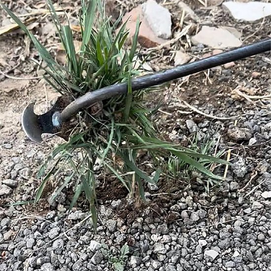 Onkruidtrekker Tool - Hand Wieden - Tuin Onderhouden - 4 Tanden Ontwerp - 30 cm Lengte - Zilver — afbeelding 4