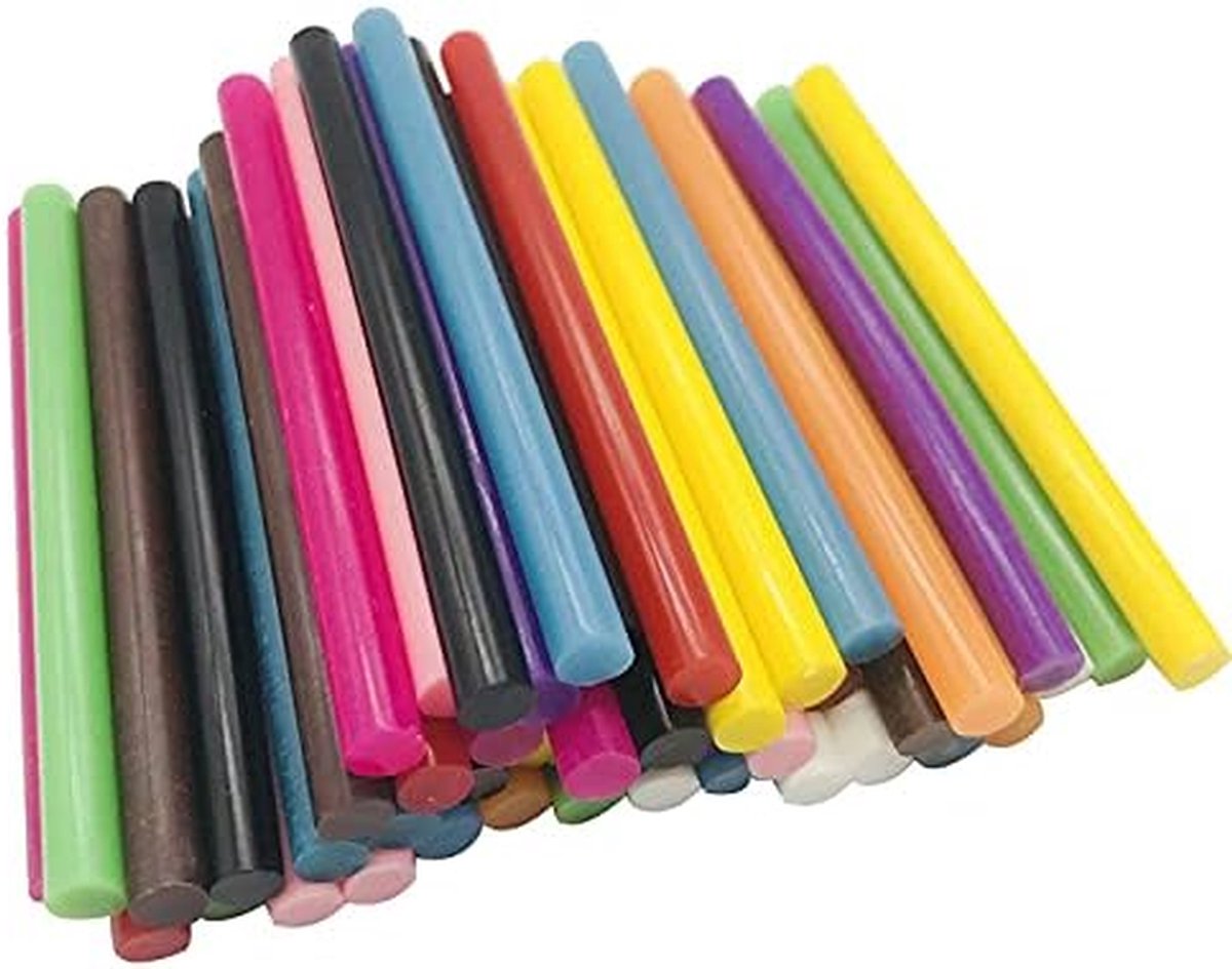 Smeltlijmsticks - Lijm Was - Hobby Ambacht - Levendige Kleuren - 50 Stuks 7mm - One Color