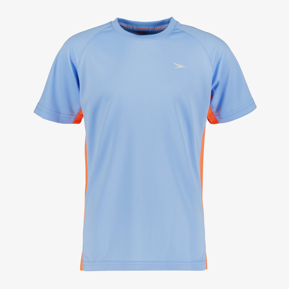 Dutchy kinder voetbal T-shirt lichtblauw oranje - Maat 116