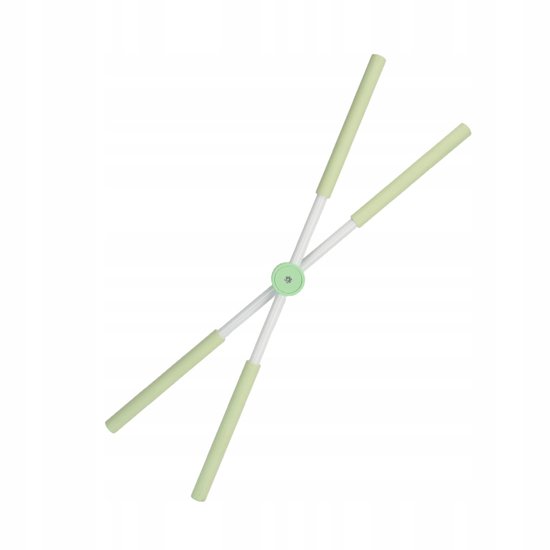 Yogastok voor Houdingscorrectie - 77 cm Yoga stick - Postuur Corrector Stang - Opvouwbaar - Zelfvergrendelend - Hulpmiddel voor Het Stretchen Van de Rug - Voor Thuis en Studio - Mintgroen — afbeelding 4