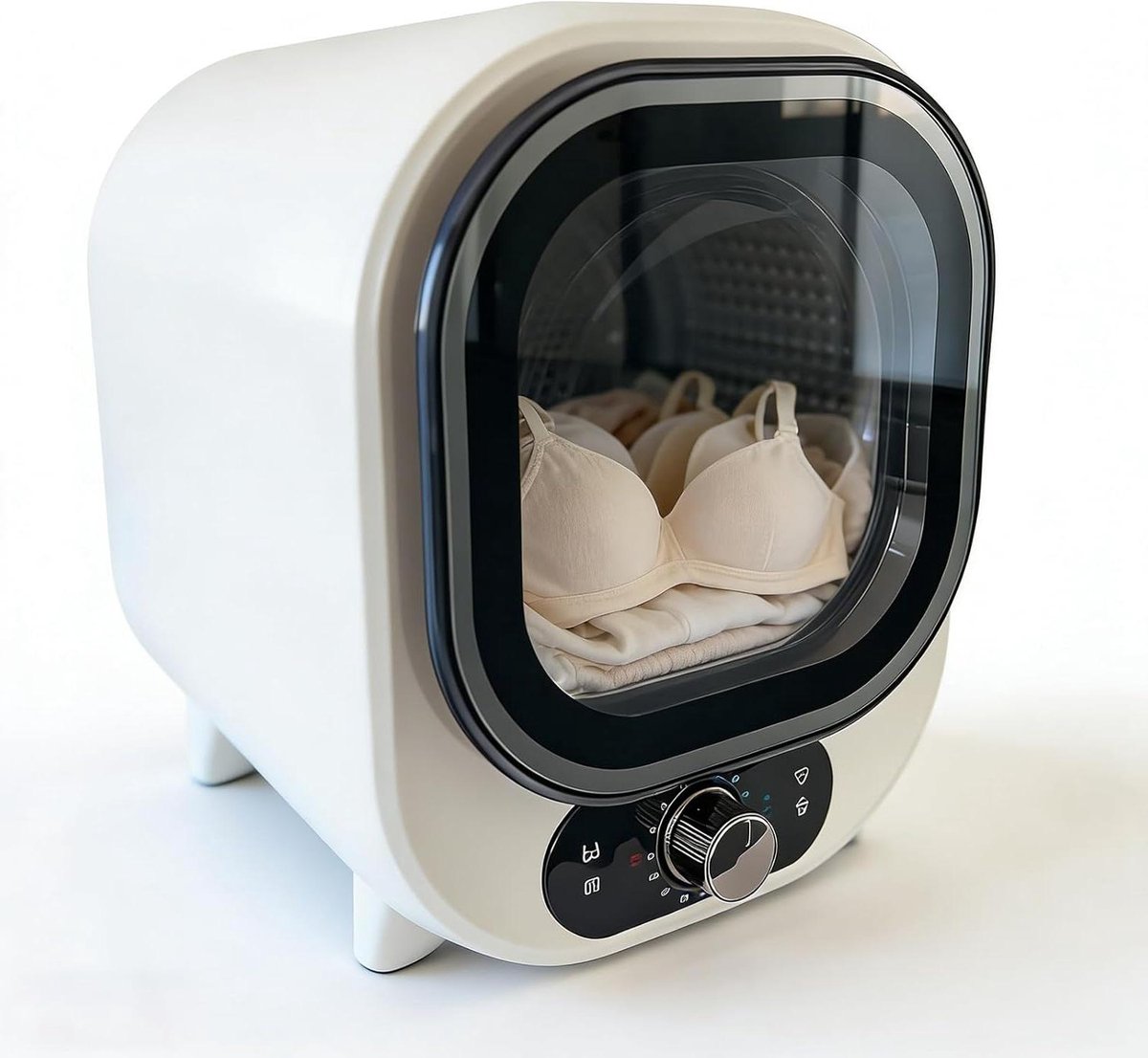 Mini Wasdroger Compacte Droger Kleding Drogen Stille Werking 0.8 kg capaciteit Wit