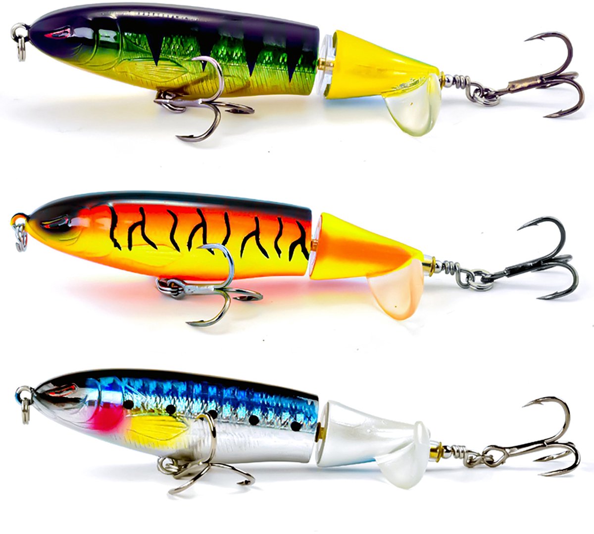 SnelShoppen - Steinn Wobbler Potlood Whopper Plopper Kunstaas Roterende Staart Boorhaak Swimbait Topwater Visaas-Set Drijvend Baars Aas Snoekbaars Aas