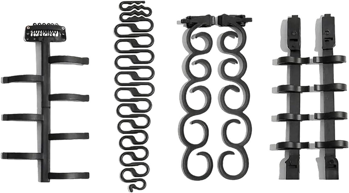 Haarvlecht Gereedschap - Vlechtset Haar - Haar Stijlen - Ergonomisch Ontwerp - 17.5 x 8.4 x 2.3 cm - Grijs
