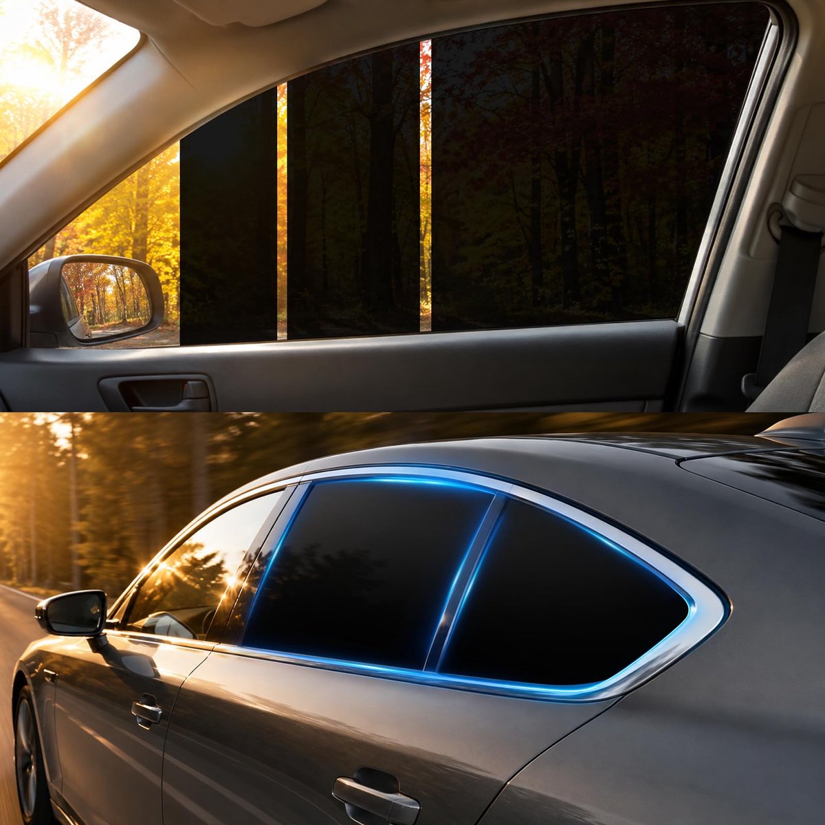 SnelShoppen - Autoruit tintfolie 5% VLT 50 cm x 3 m - Zelfklevende zonwerende folie voor auto, huis en kantoor - Perfecte zonbescherming en privacy