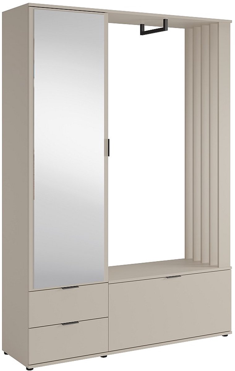 Vente-unique Kledingkast met opbergruimte en kledingroede - Beige - CEDRELA