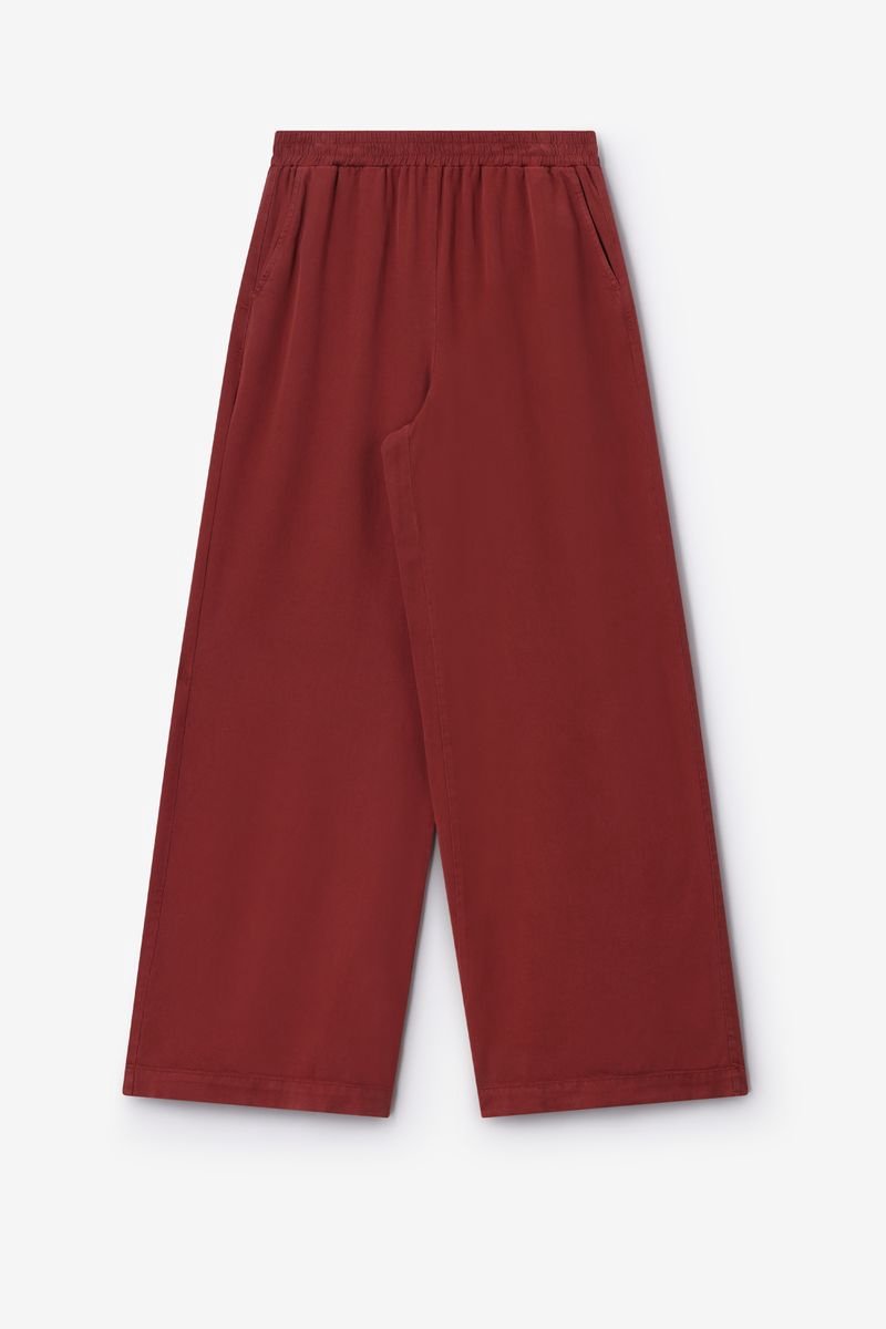 Sissy-Boy - Donkerrode high waist wide leg