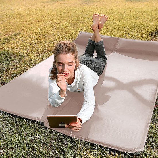 Camping luchtmatras - Slaapmat isolerend - Outdoor slapen - Zelfopblazend ontwerp - 190 x 130 x 3 cm - Dubbel van Camping — afbeelding 3