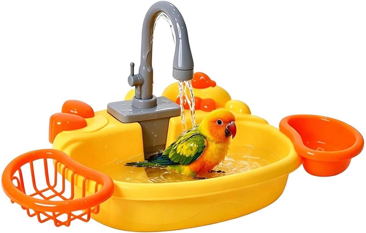 Vogel Douche - Fontein Met Water - Vogels Laten Baden - Natuurlijke Regensimulatie - 40 x 27.5 x 21 cm