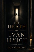 Boek kaft van 'The Death of Ivan Ilyich' door Leo Tolstoy. Een donkere gang met aan het einde een verlichte stoel.