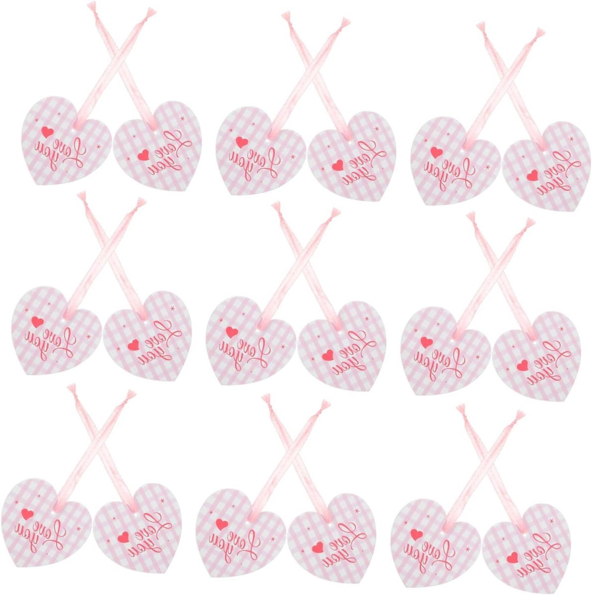 Hartvormige Kaarten - Wenskaarten Liefdeskaarten - Cadeaus Versieren - Opvallend Hartmotief - 7x6 cm - Wit