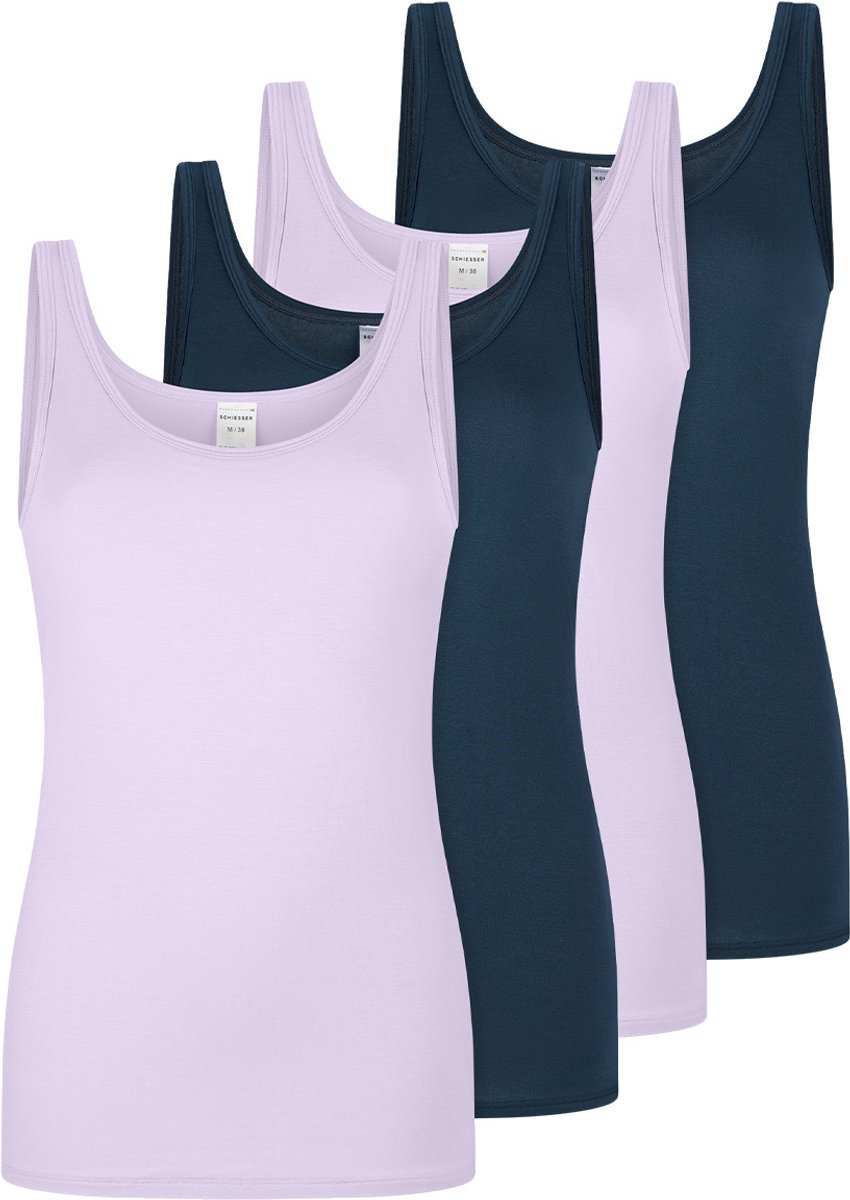 Schiesser Dames onderhemd 4 pack Modal Essentials