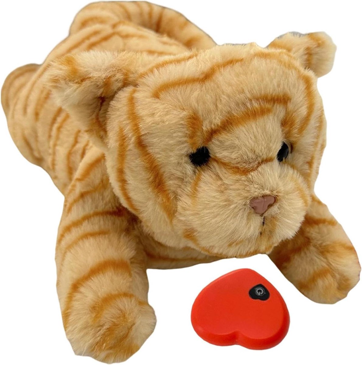 Puppy Slaapmaatje - Gedragstrainingsspeelgoed Huisdier - Kalmeren Huisdier - Simuleert Hartslag - 38 cm - Geel