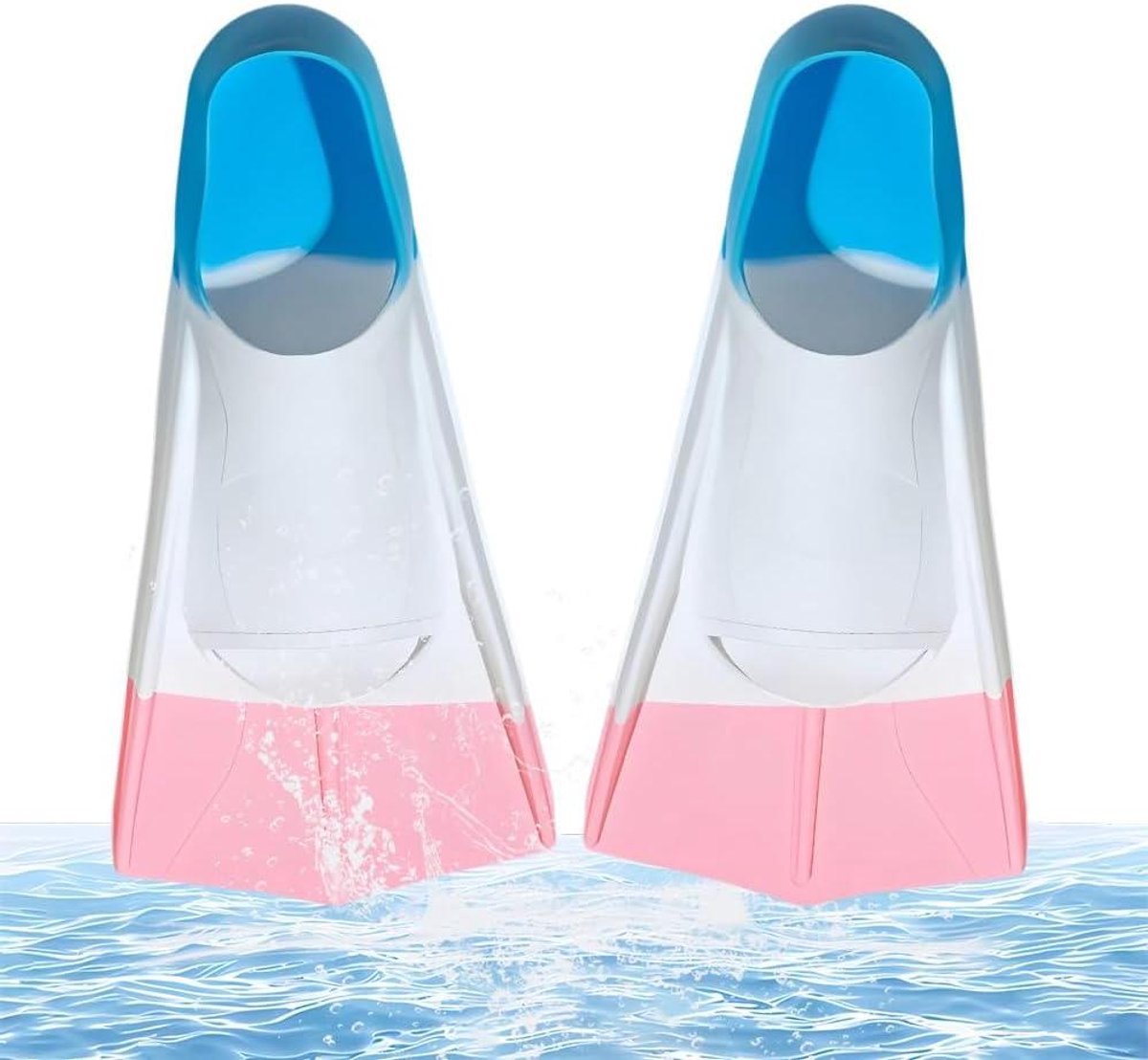 Zwemvliezen Kinderen - Duikvinnen Kinderen - Zwemtraining Verbeteren - Afwateringsontwerp - Maat 33-35 - Blauw