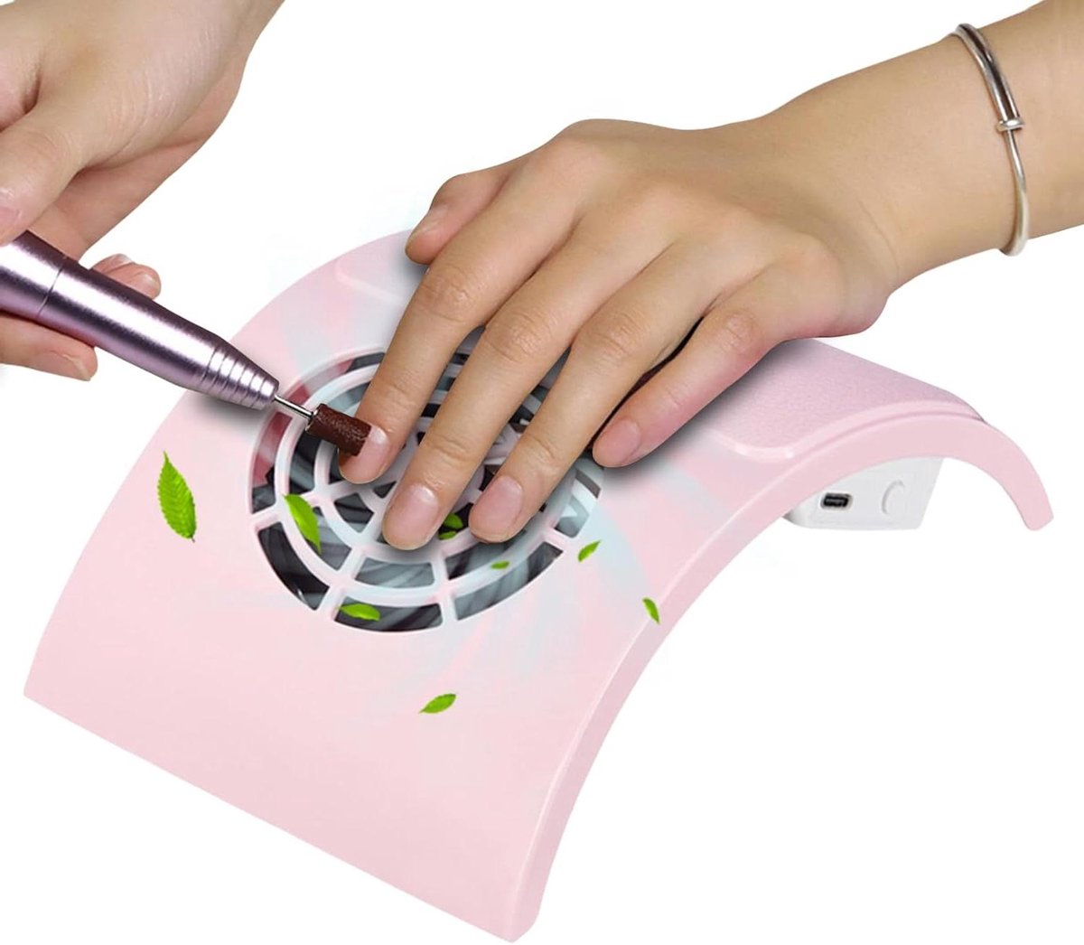 Nagel Stofzuiger - Nagel Afzuiger - Nagelverzorging - Stille Werking - 23 x 15 x 7.5 cm - Wit