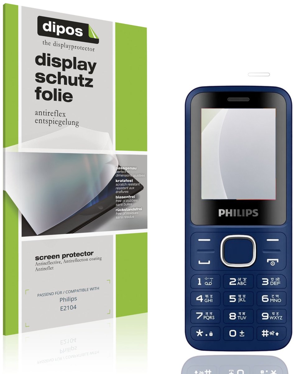 dipos – 4x Matte Beschermfolie geschikt voor Philips E2104 | Krasbestendige & antireflecterende Screenprotector Ultra-Thin