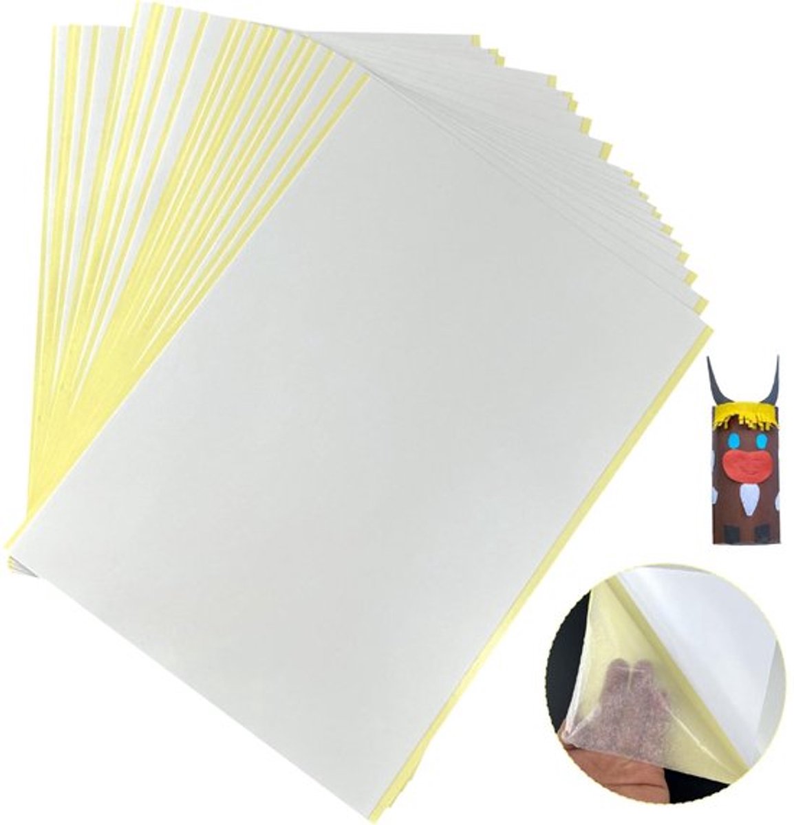 - Dubbelzijdige Hechting - A4 Tape - Super Sterk - Geel - DIY Creatieve Projecten - Geschikt voor Papier en Stoffen
