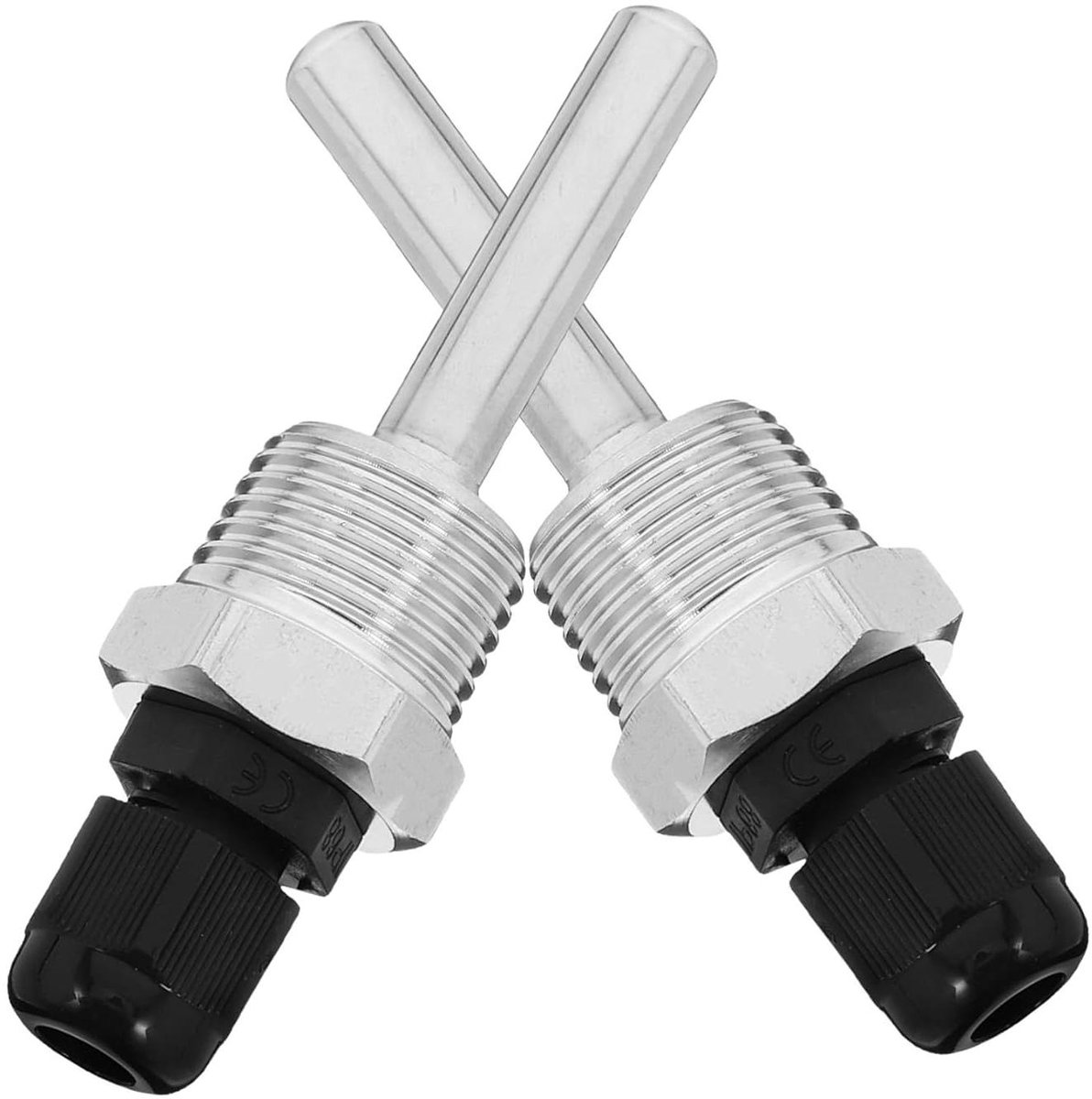 Temperatuursensor Set - Thermische Koppel Accessoire - Temperatuur Monitoren - Lasvrije Thermowell - 6 Centimeter - Zilver