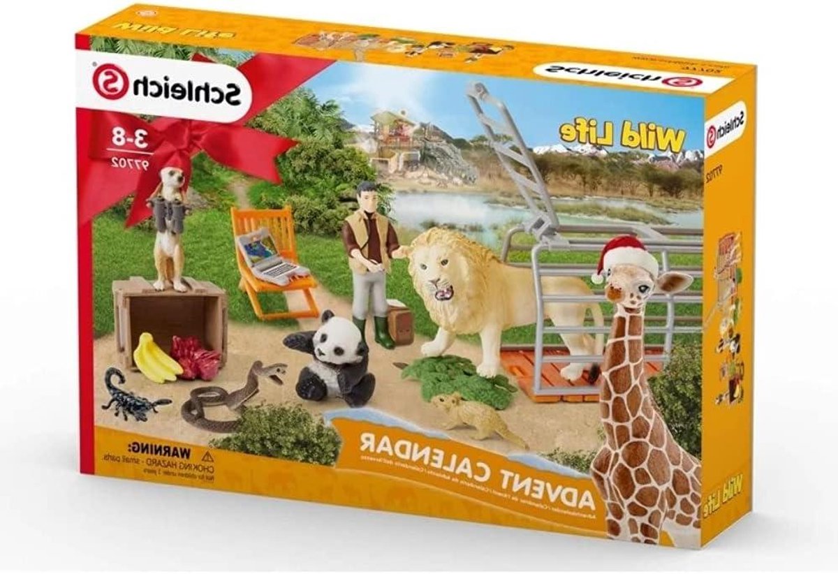 Adventskalender Wild Life - Kalender Dieren - Verrassingen Tellen - Handbeschilderde Figuren - 24 Verrassingen - Multicolor