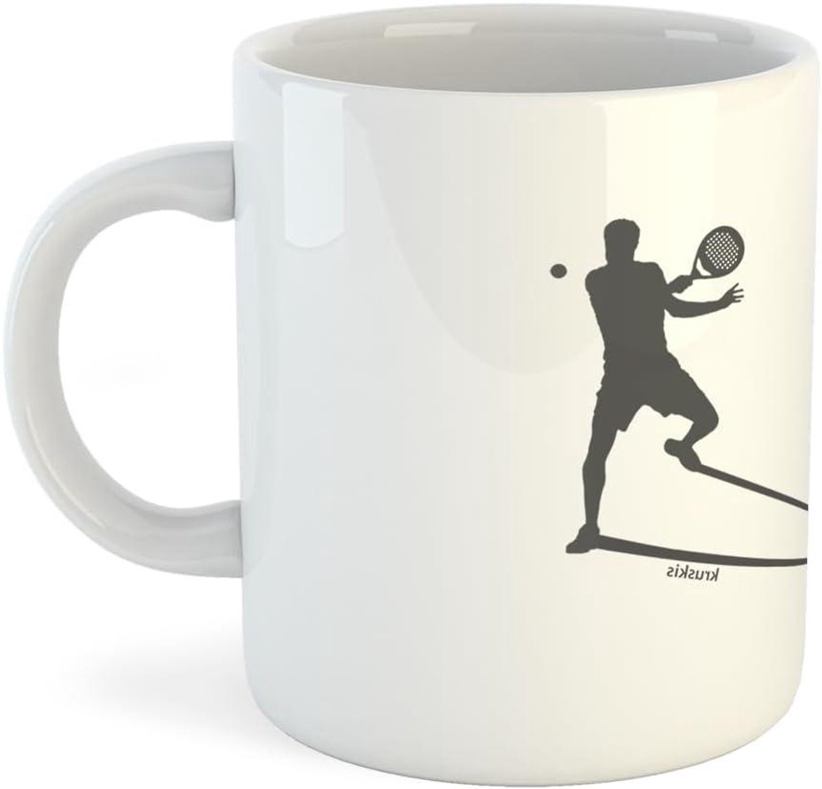 Padel Mok - Koffiemok Theemok - Drinken Padel - Origineel Padel Design - 325 ml - Wit
