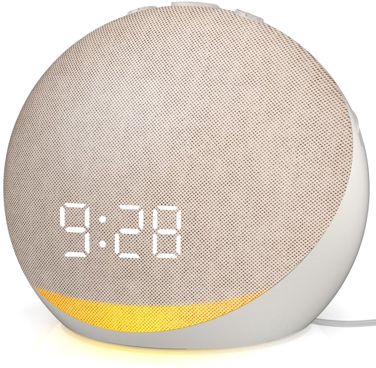 SnelShoppen - Digitale Nachtkastwekker met 25 Natuurlijke Geluiden, Bluetooth-Luidspreker, 9 Nachtlampen, 32 Geluidsniveaus, 7 Timers en Geheugenfunct