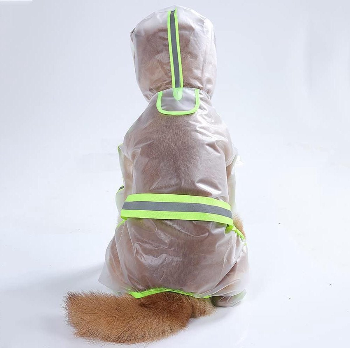 Honden Regenjas - Hondenjas Waterdicht - Hond Uitlaten - Hoge Zichtbaarheid - Maat M - Groen