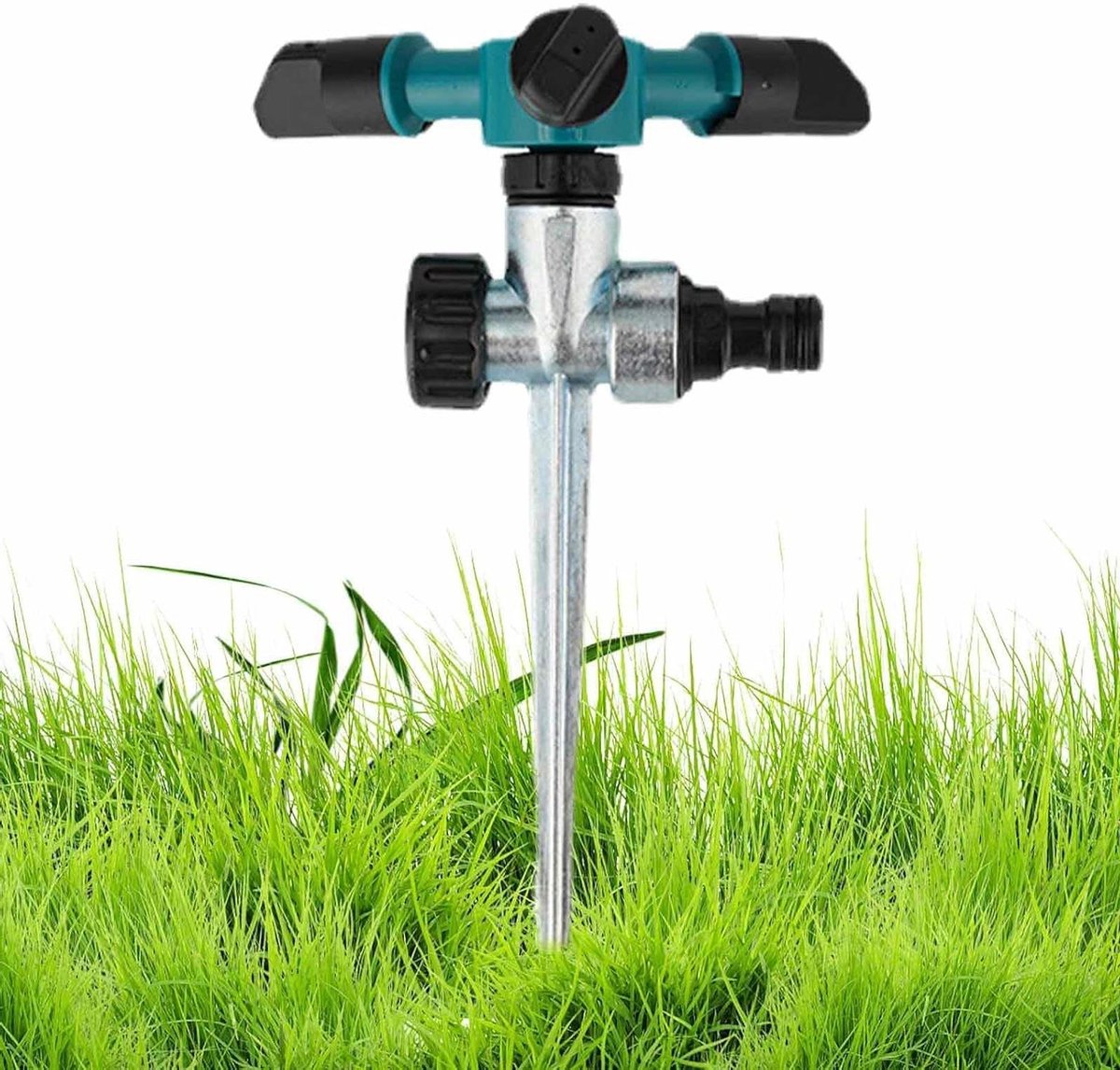 Gazonsproeier - Tuinsproeier Grond - Planten Water Geven - 360 Graden Rotatie - 15.9 x 12.2 x 6.7 cm - Groen