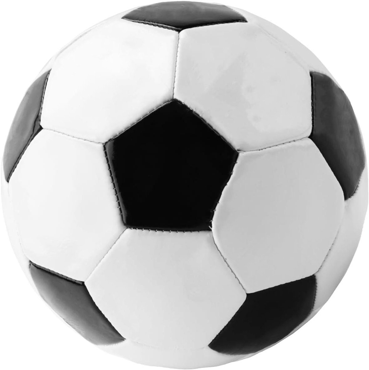 Voetbal Training Bal - Leer Bal - Sporten Buiten - PU Leer Materiaal - Maat 5 - Zwart