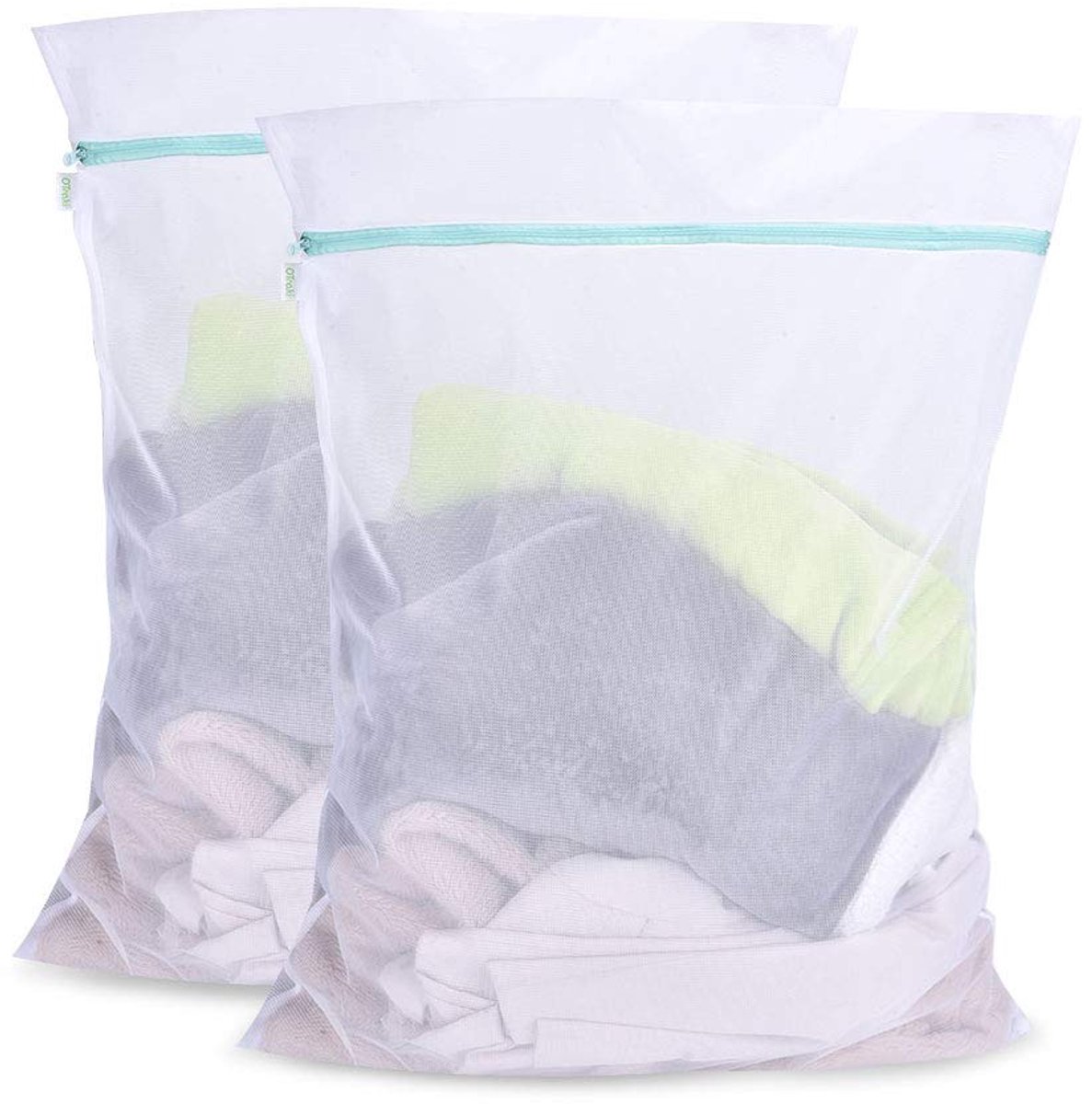 Dailygoods - Waszakken 60 x 80 cm - Herbruikbare Wasmachine Tas met Rits voor Ondergoed en Kleding