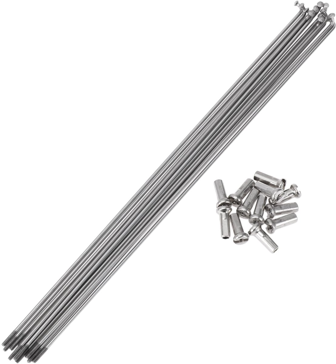 Dailygoods - 12 Set 14G Fiets Spaken 245mm Fiets Wiel Spaken 304 Rvs Zilver Tone